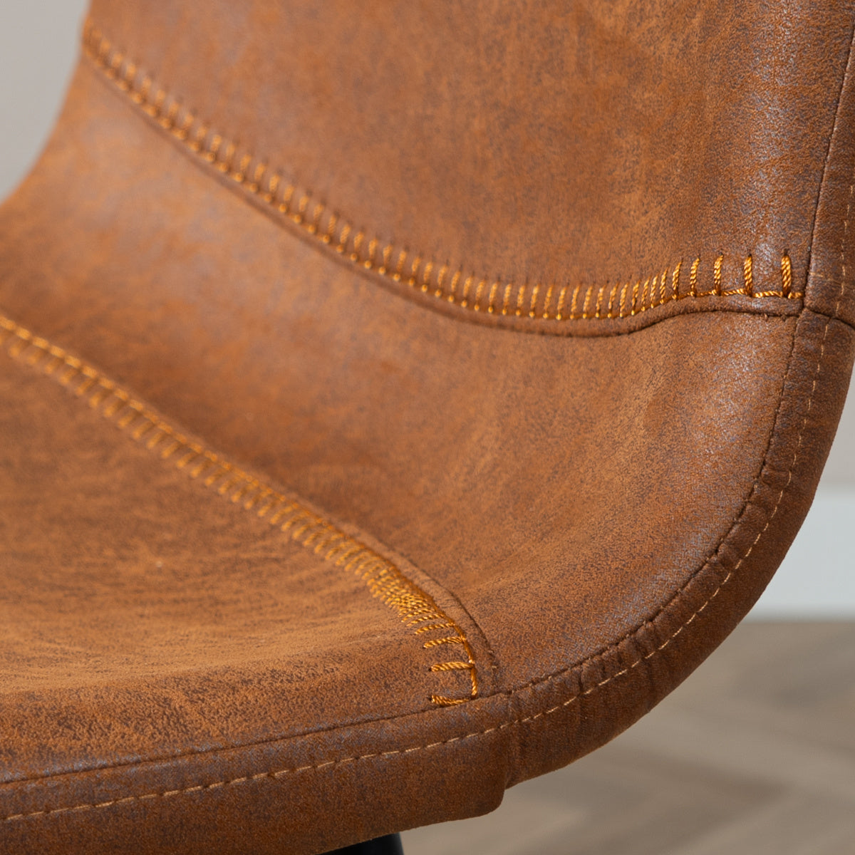 Bronx71 IndustriÃ«le barkruk Mikky cognac eco-leer 65-78 cm