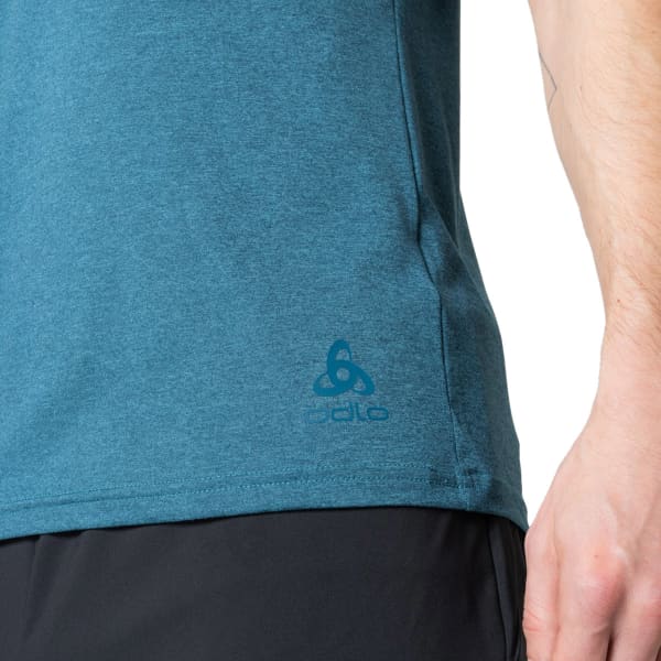 T-shirt running ODLO ESSENTIAL 365 TS CREW NECK S/S BLUE WING TEAL MELANGE