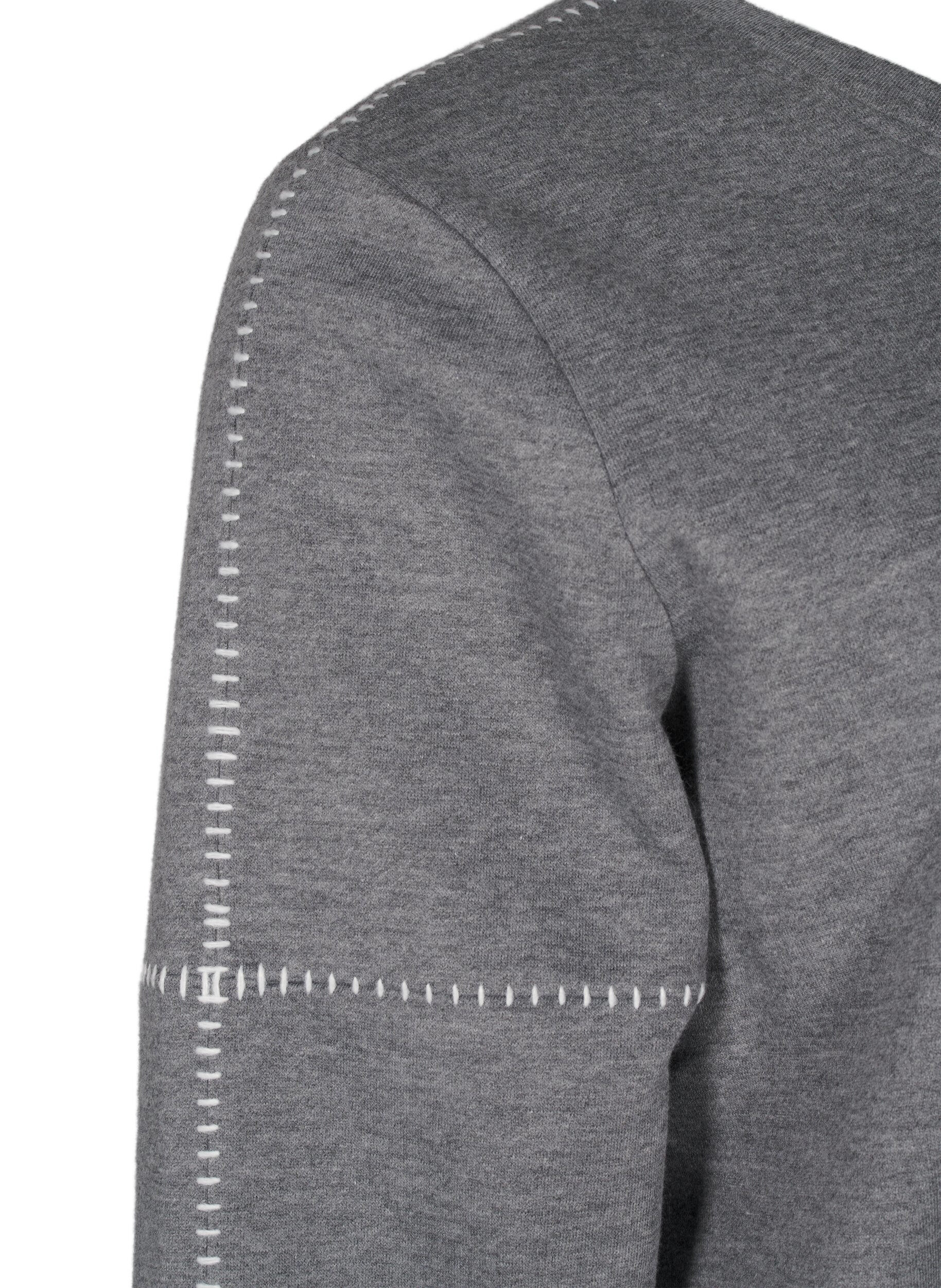 Sweatshirt med kontrastsyninger