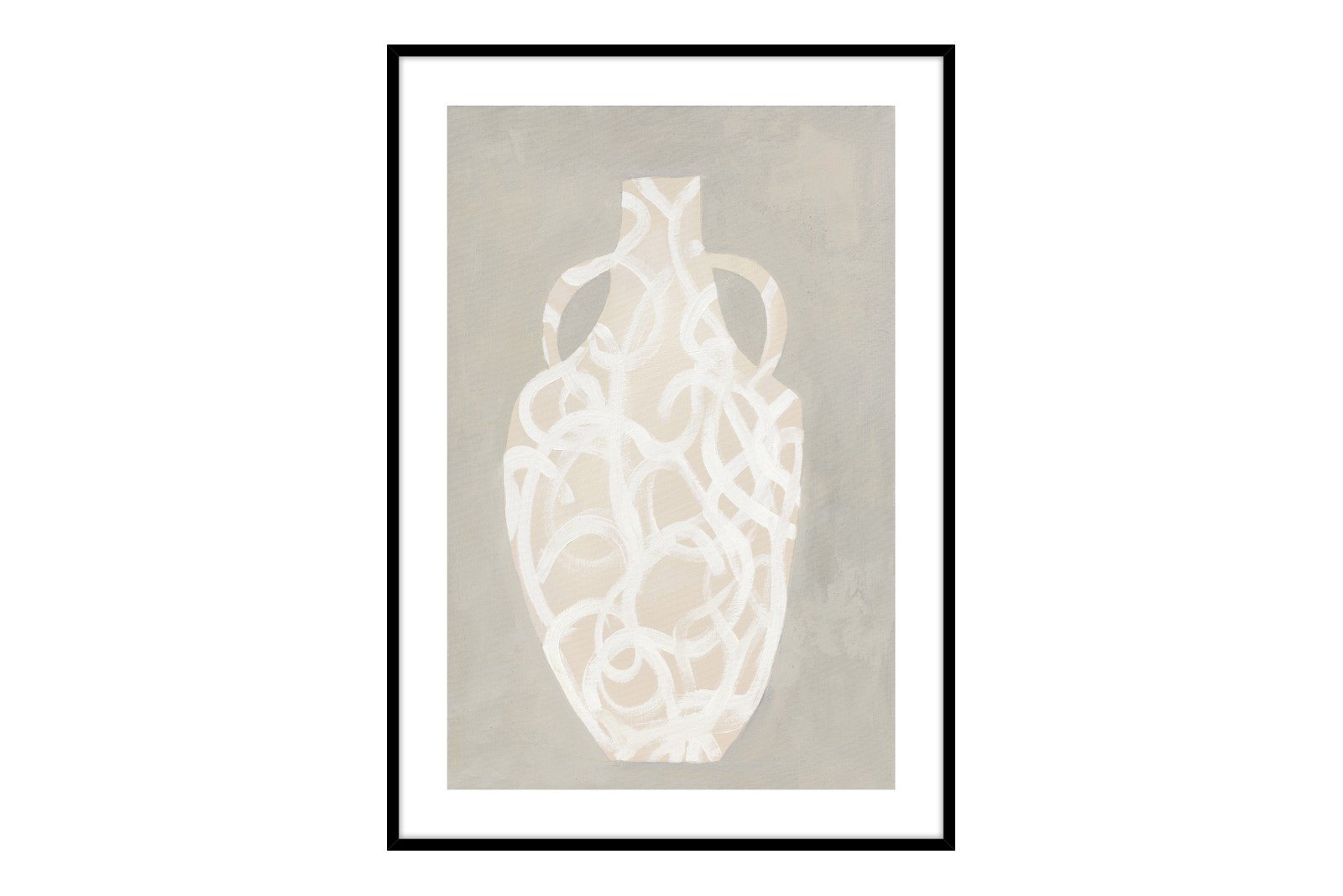 Clay Covered 50x70 cm Black Frame