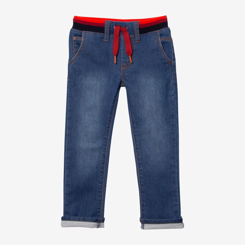 Jean bébé garçon ceinture rayée bleu Catimini Bleu