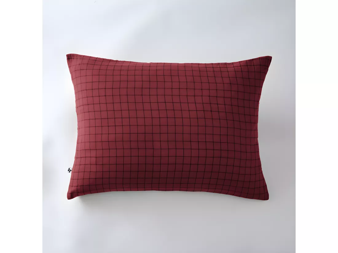 Taie d'oreiller Tissé-teint petits carreaux Déco 