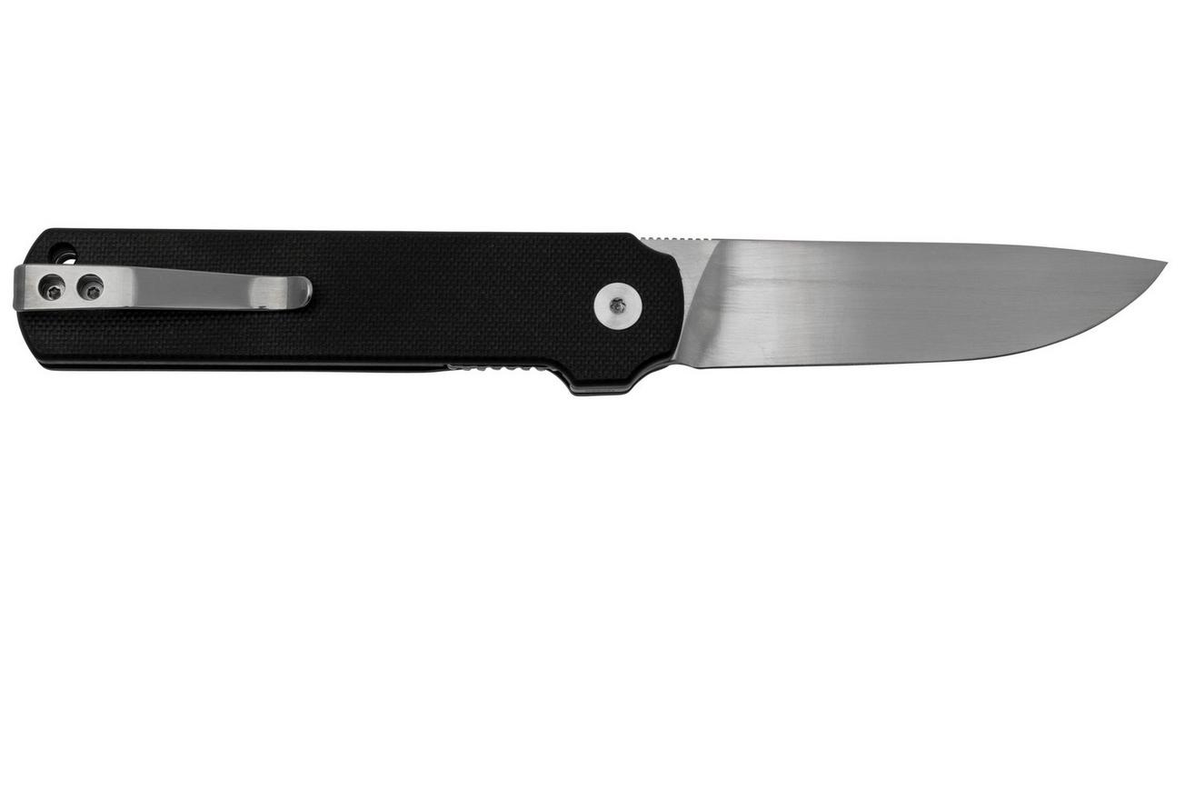 QSP Knife Lark QS144-A, Black G10, Satin 14C28N, zakmes