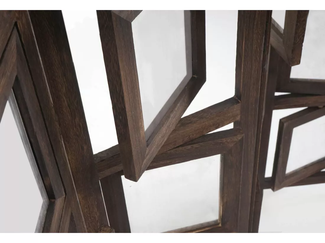 Paravent 4 panneaux marron bois marron 125 x 2 x 161 cm PAR04029