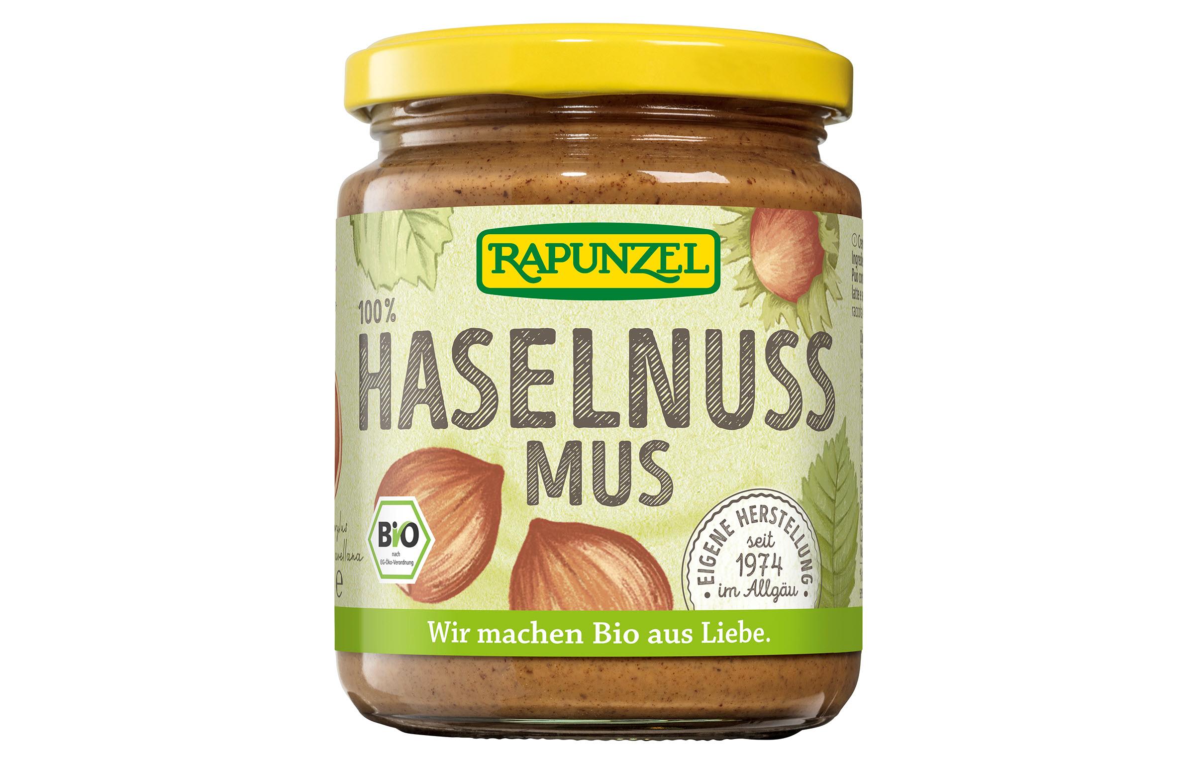 Brotaufstrich Bio Haselnussmus 500 gBiologisch zertifizierte Haselnusscreme