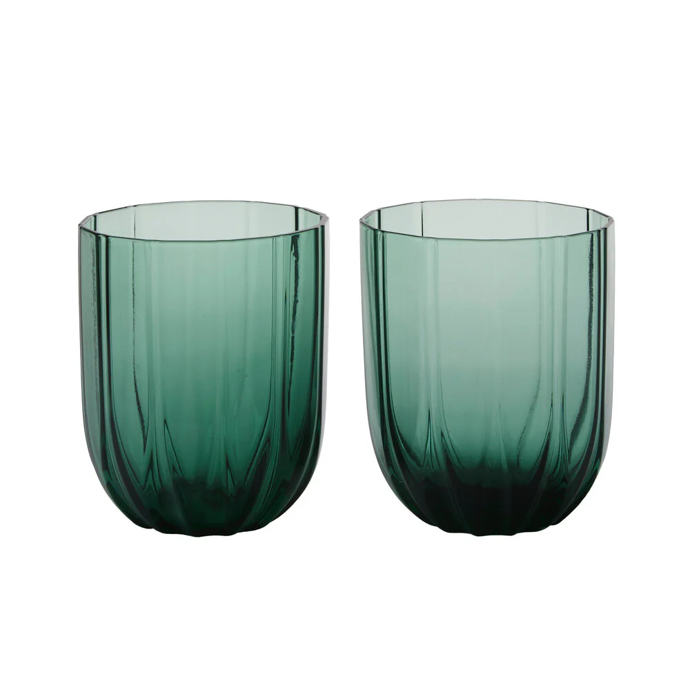 Bahne Interior  Drikkeglas, 2 stk. - Grøn