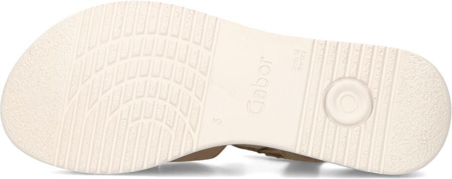 Gabor Dames Sandalen met hak 742 Beige Suède Plateauzool