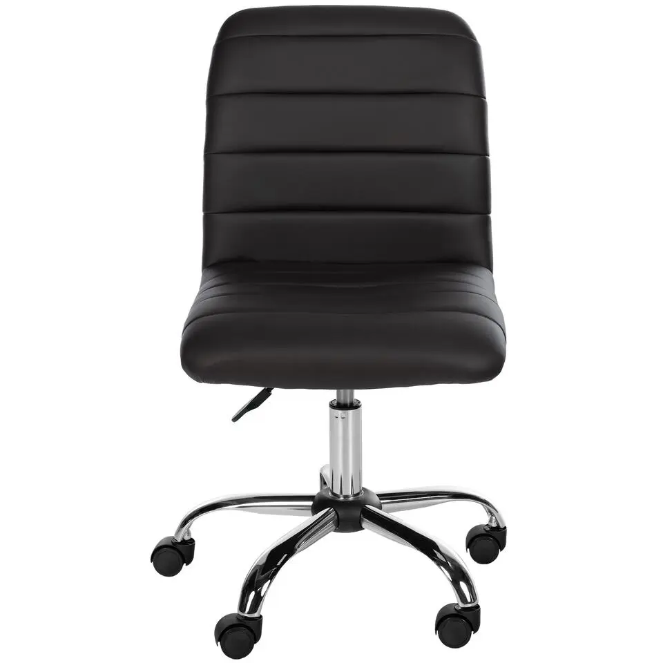 CLP Bureaustoel Redding chroom Frame - Kunstleer - bruin