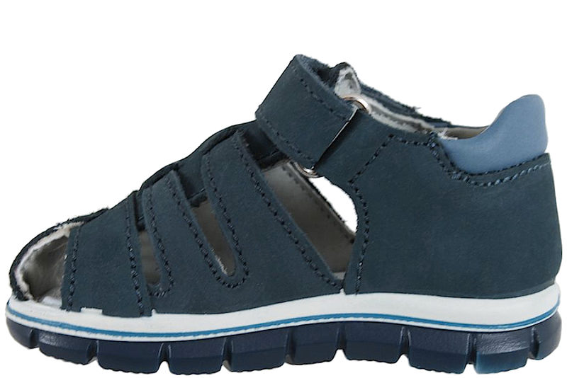IMAC SANDAL I BLÅ NUBUCK MED LUKKET TÅ
