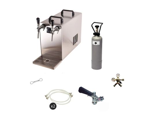 ICH-ZAPFE - Tireuse à Bière Stream 50 Refroidisseur Sec 50 L/h 2 Voies C...