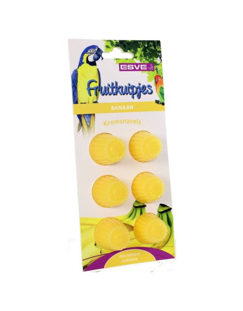 Esve Fruitkuipjes - Vogelsnack - Banaan 6 stuks