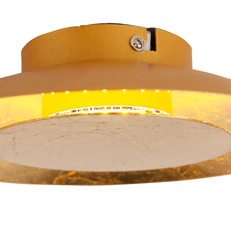Art deco plafondlamp goud/messing incl. LED - Sun