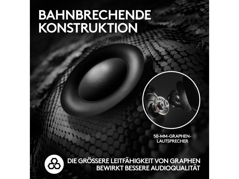 Logitech Headset G Pro X 2 Wireless Lightspeed Gaming Weiss Kabelloses Over-Ear-Headset mit Surround-Sound und weichem Ohrpolster