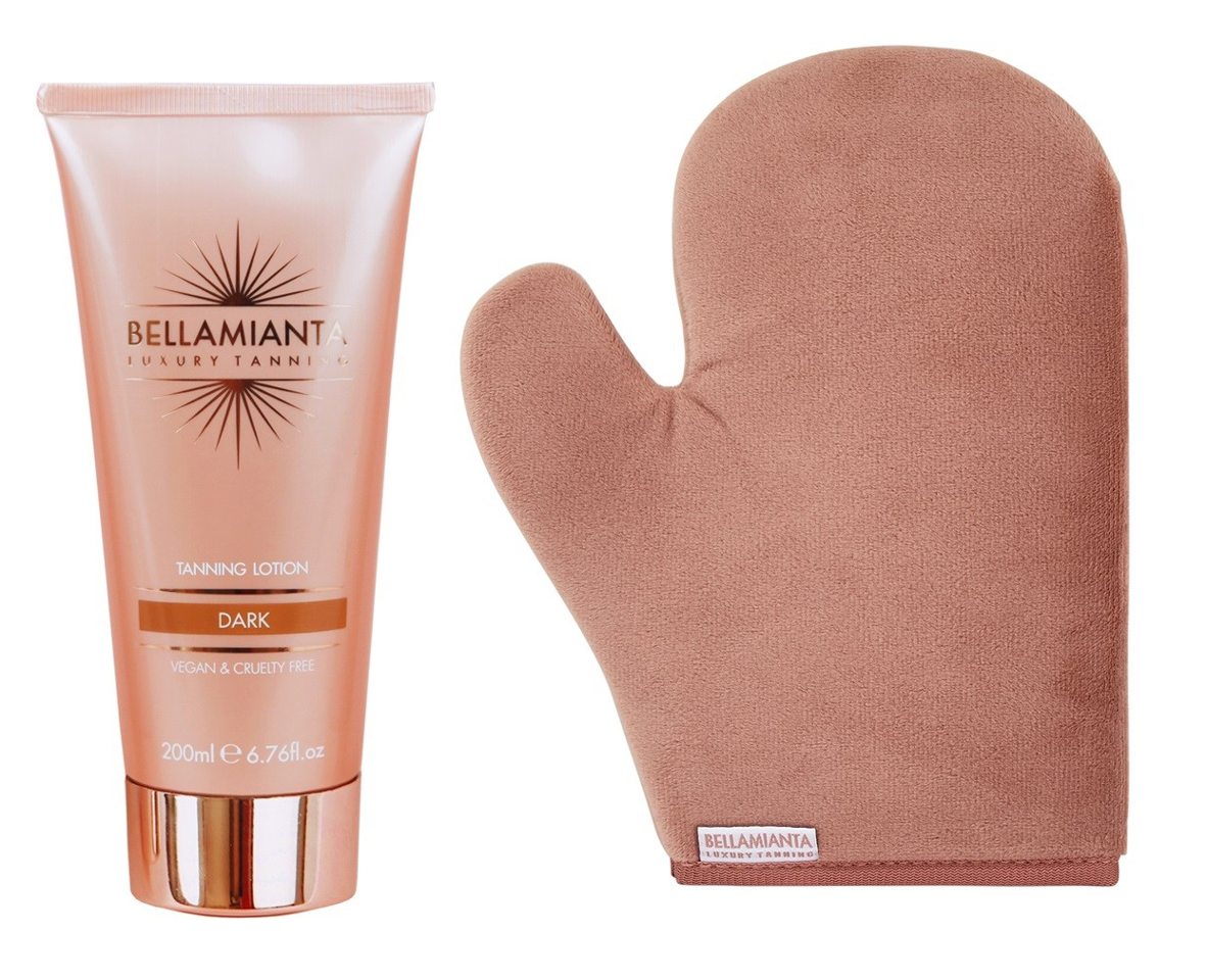 Bellamianta - Tanning Lotion Dark200 ml + Luxury Velvet Tanning Mitt
