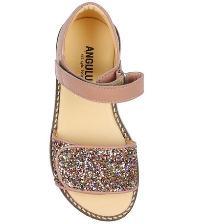 Angulus Sandaler - MørkFersken m. Glitter