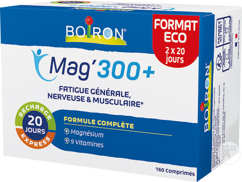 Boiron Mag'300+ Contre La Fatigue Générale/Nerveuse/Musculaire 160 Comprimés