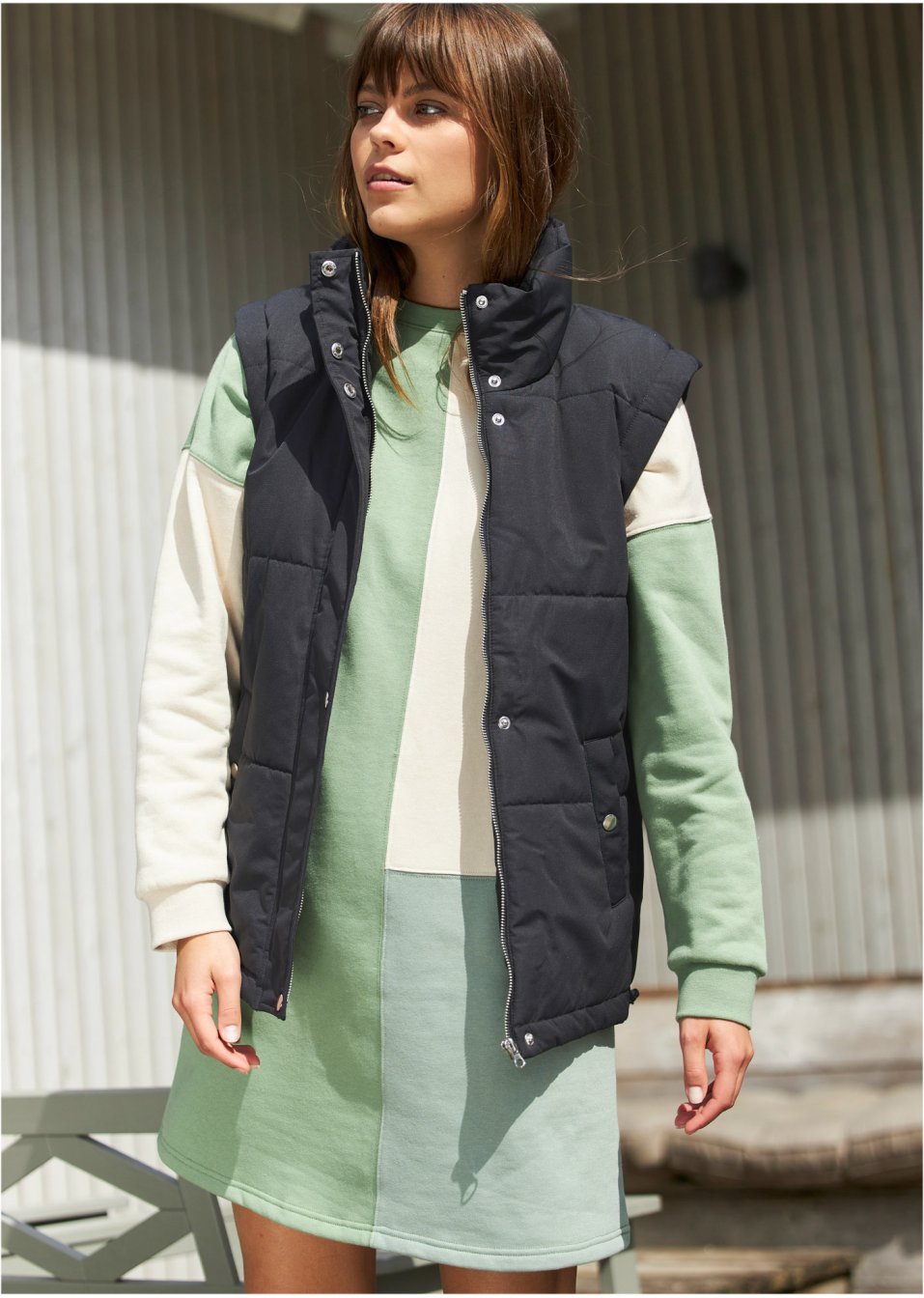 Veste matelassée sans manches avec polyester recyclé