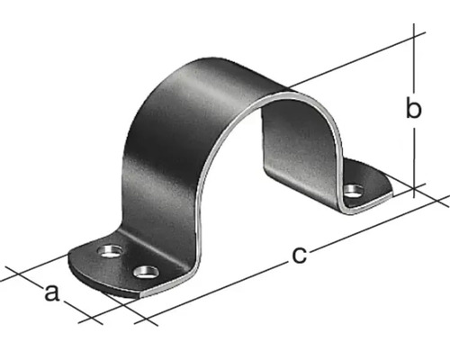 Buisklem 57 mm voor 2 1/4 inch, verzinkt geel verzinkt