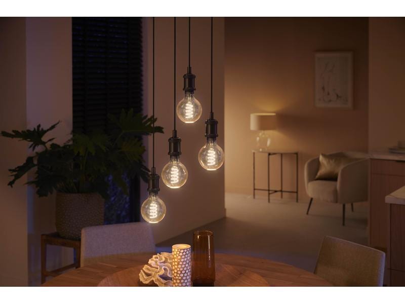 Philips Hue White Ambiance E27 Einzelpack Globe G93 Filamen Filamentleuchtmittel mit E27 Sockel
