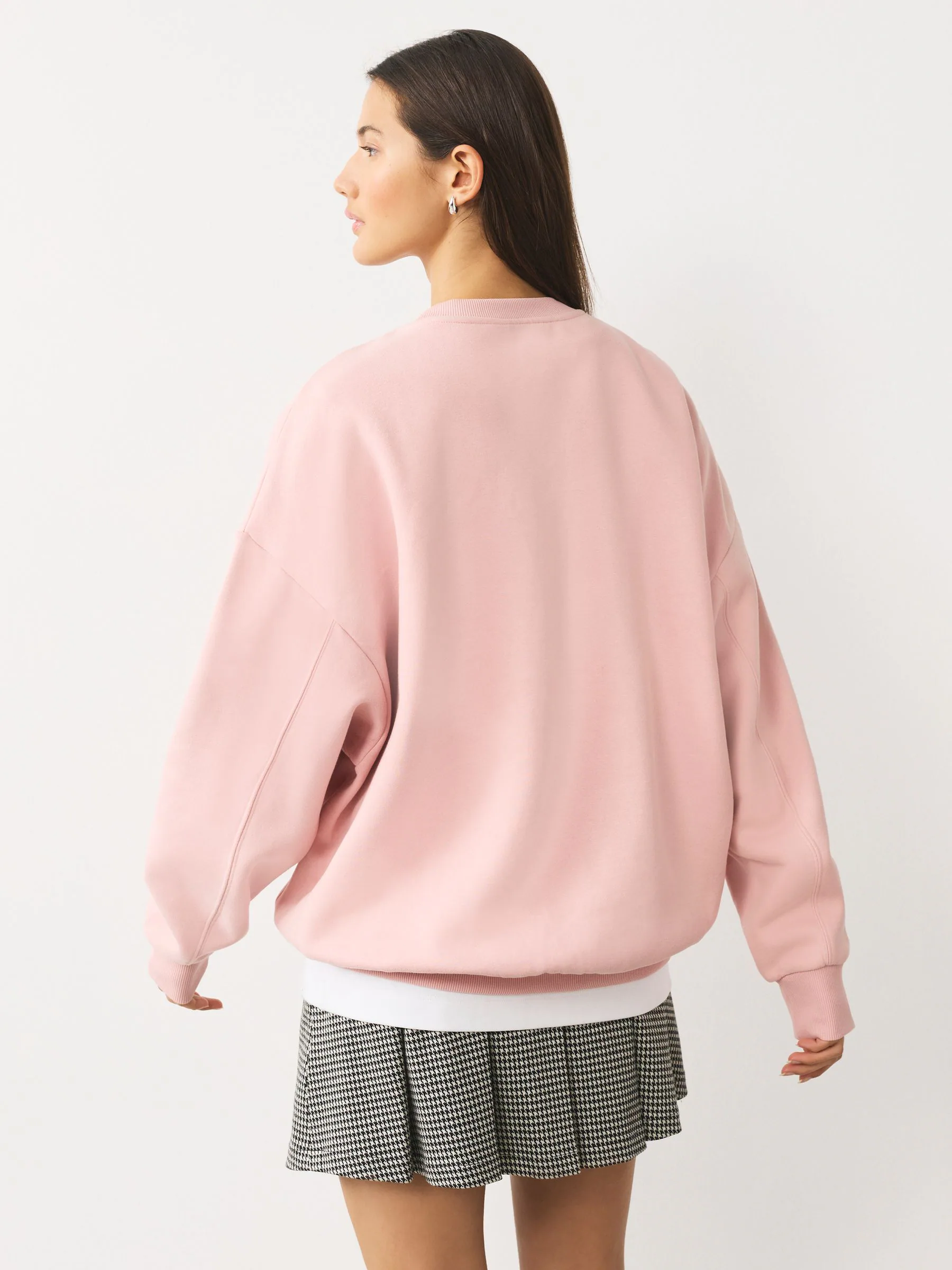 Roze - Seizoensgebonden Kerstmis Grafisch Champagneboom Longsleevee Crewneck Sweatshirt