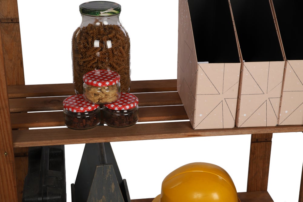 PROREGAL Houten Plank Pinepeak HxBxD 90 x 80 x 28 cm 3 Planken 1,2 cm Dik Dennenhout Bruin