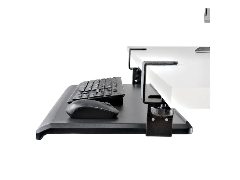 StarTech.com Under-Desk Keyboard Tray, Clamp-on Keyboard Holder, Supports up to 12kg (26.5lb), Sliding Keyboard and Mouse Drawer with C-Clamps, Height Adjustable Keyboard Tray - Black - Ergonomic Keyboard Tray (KEYBOARD-TRAY-CLAMP1) - Tastaturbakke -