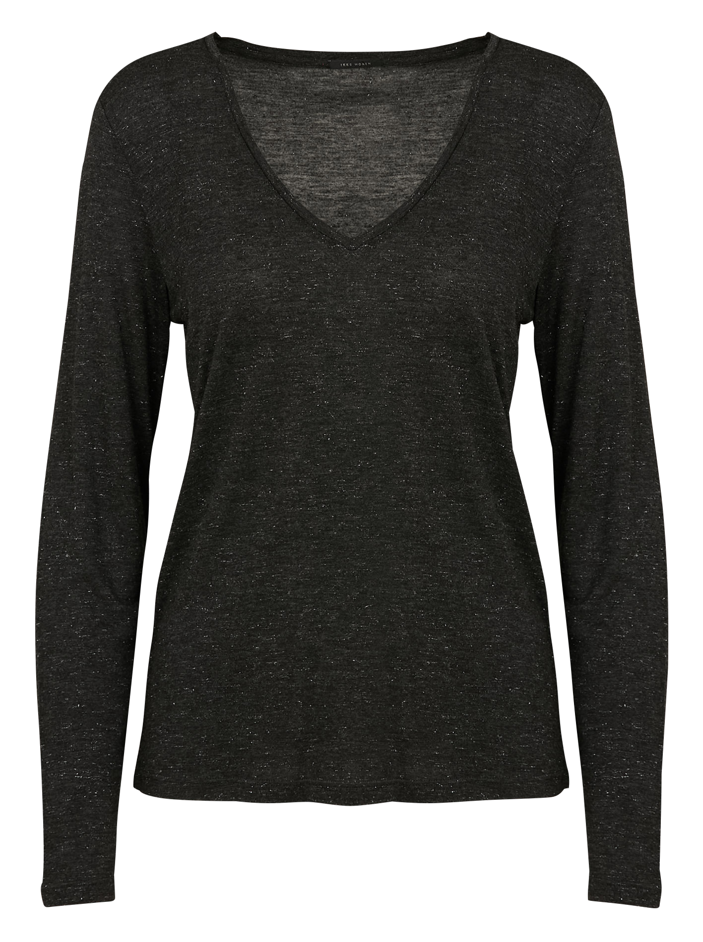 Tee-shirt droit à col V | Gris