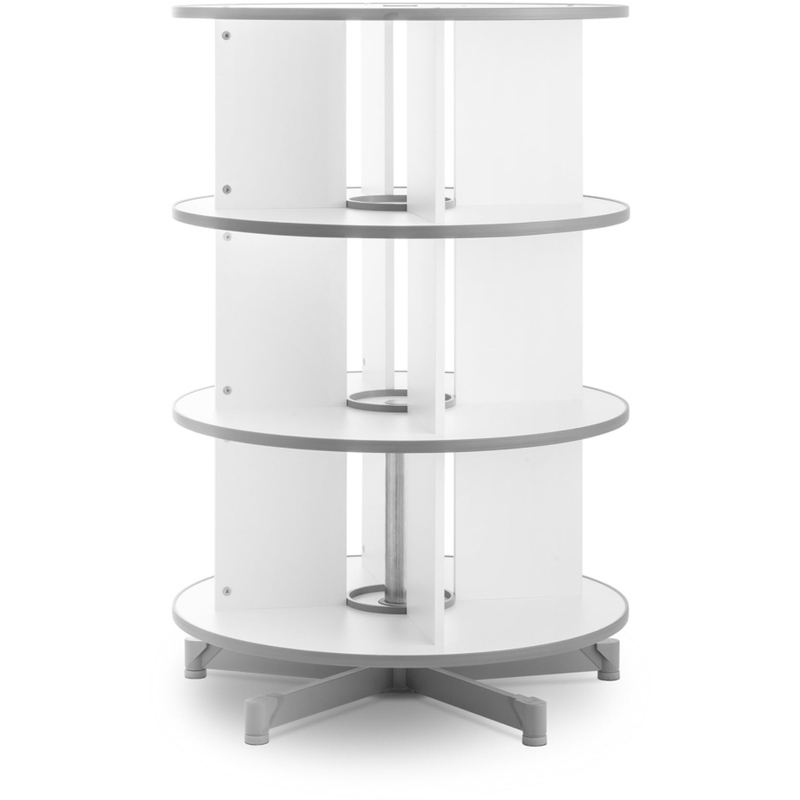 Moll Ordnerdrehsäule Depotfile, Ø 80 cm, 3 Etagen, weiss