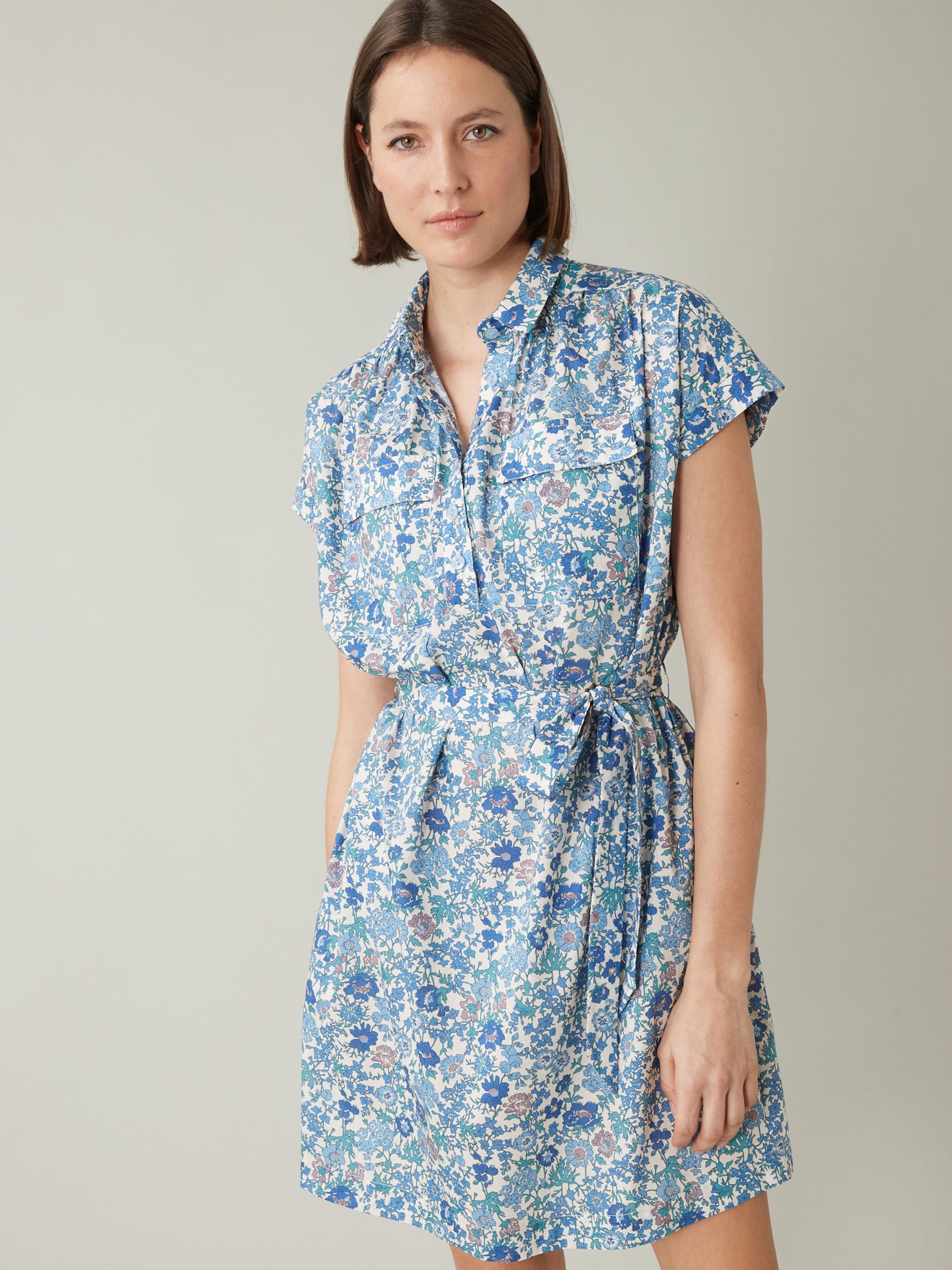 Robe col polo femme tissu Liberty - Limited Collection
