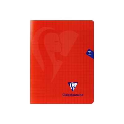 Clairefontaine Mimesys - Cahier polypro 17 x 22 cm - 96 pages - grands carreaux (Seyes) - disponible dans différentes couleurs
