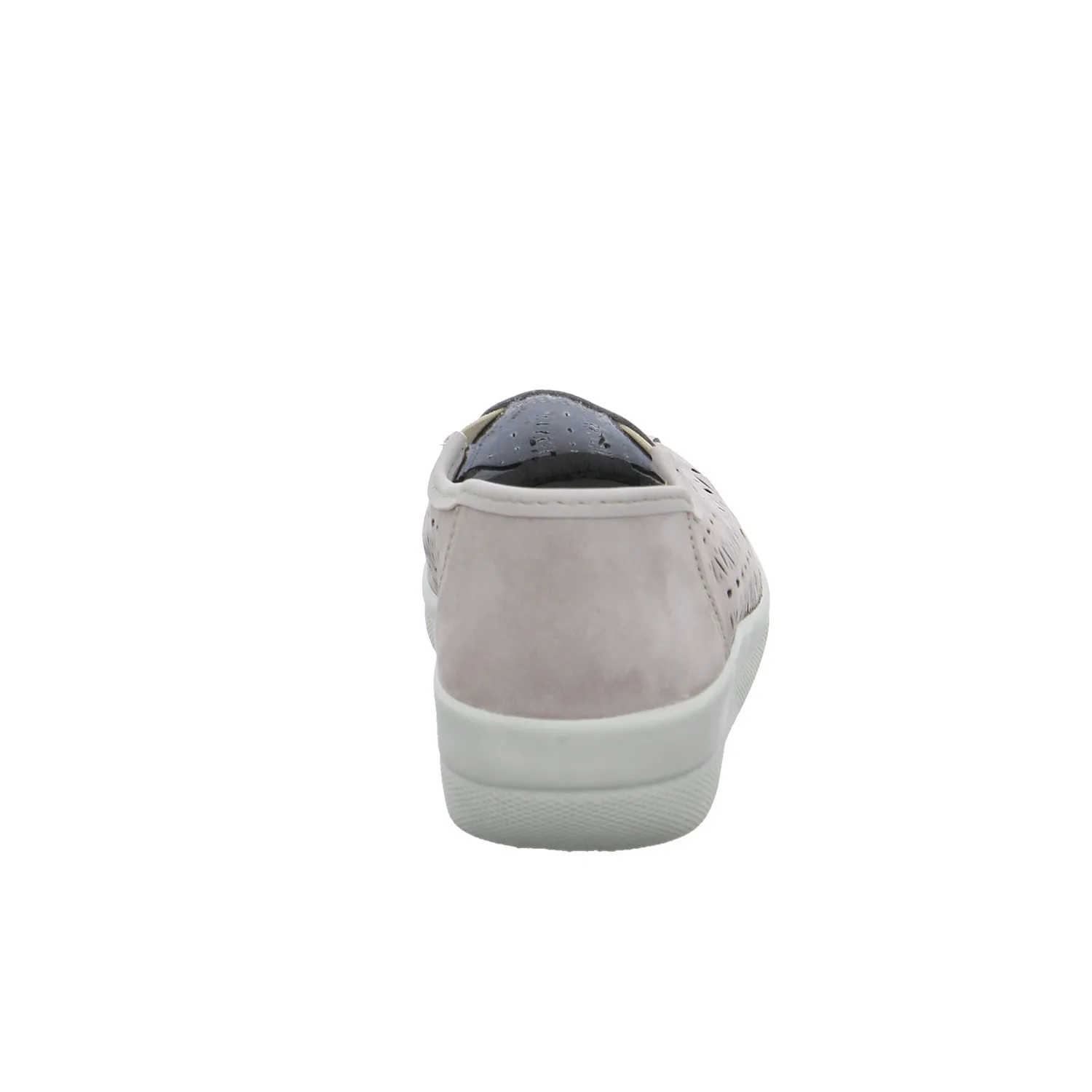 VAN DER LAAN Comfort-Slipper Taupe Leder
