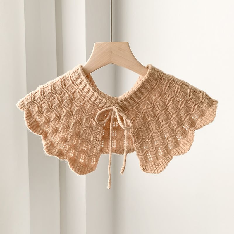 Amandier - Effen gebreide capelet