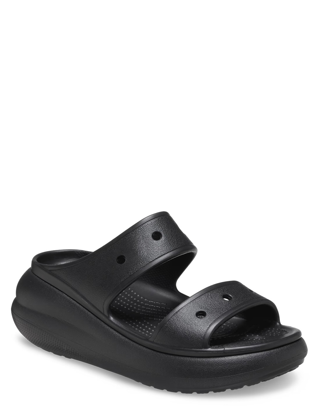 crocs sandales compensées femme classic crush sandal noir
