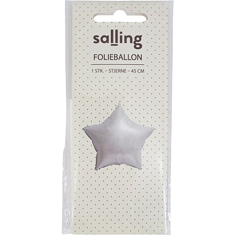 Salling folieballon stjerne Ø: 45 cm - hvid