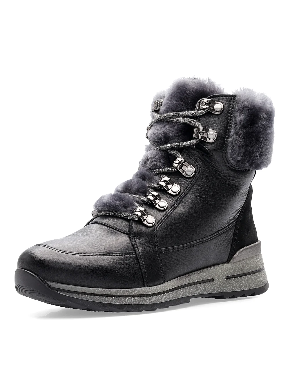 Stiefelette Osaka schwarz-grau
