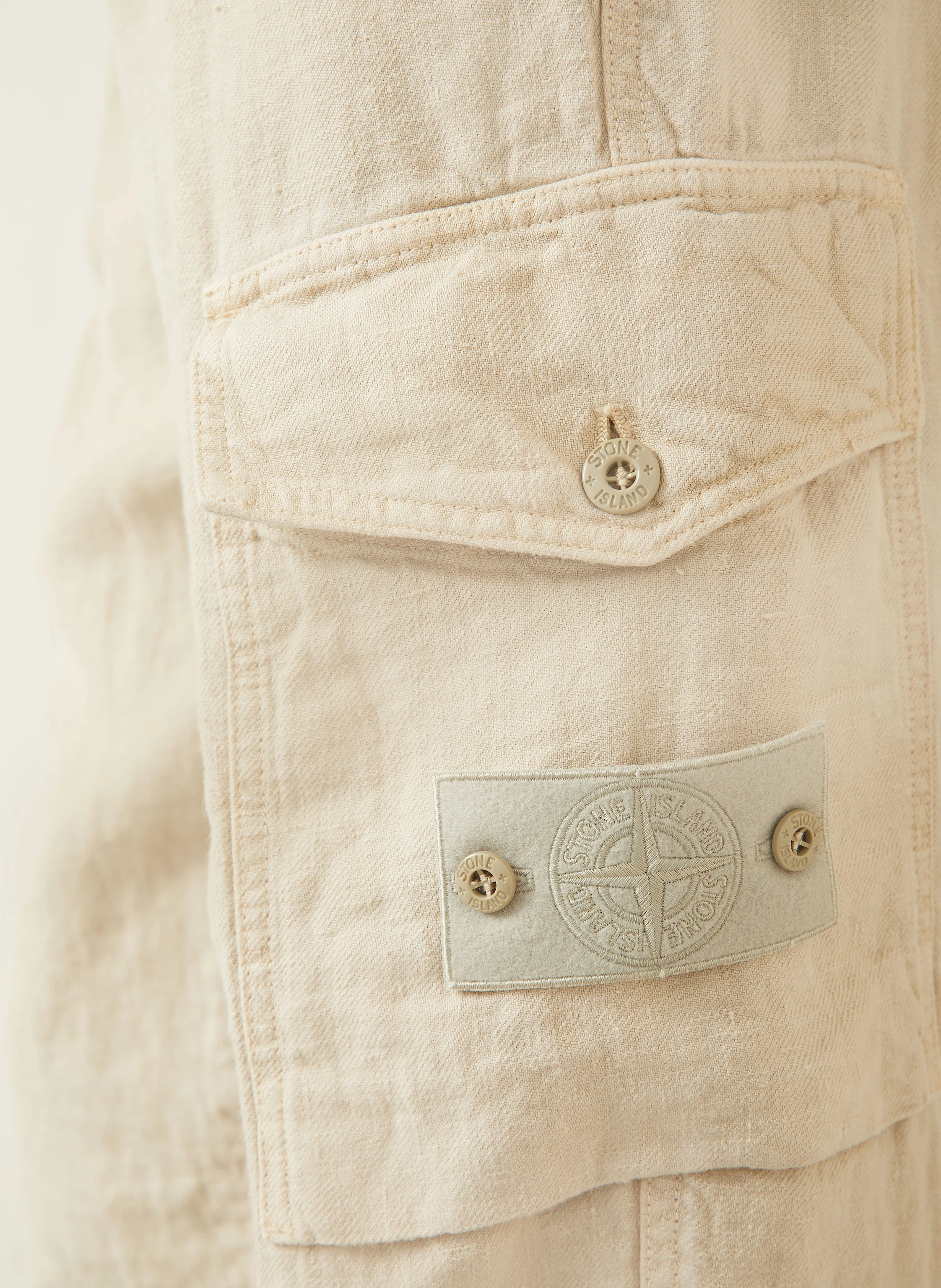 STONE ISLAND Cargohose GHOST Regular Fit aus Leinen