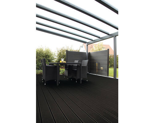GCC (German Compact Composite) terrasplank, antraciet, 21x145x2000 mm, inclusief Cradle-to-Cradle Gold-certificering
