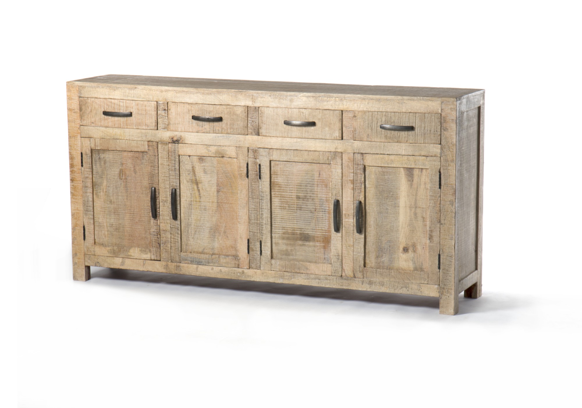 Sideboard 'Wackwolf', mit 4 Türen und 4 Schubladen, braun, T 40 cm, B 180 cm, H 90 cm von fischer's lagerhaus