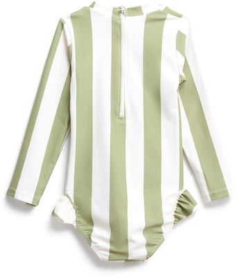 Nordbjörn Sandsjön UV-Badedrakt, Green Stripe