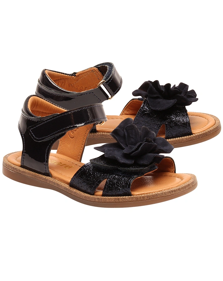 Leder-Sandalen AGNES in midnight