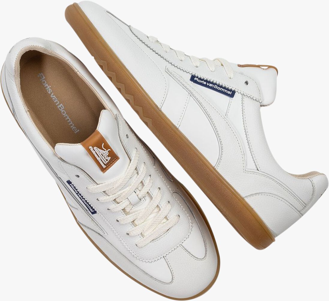 witte floris van bommel lage sneakers sfm-10224 de zaler