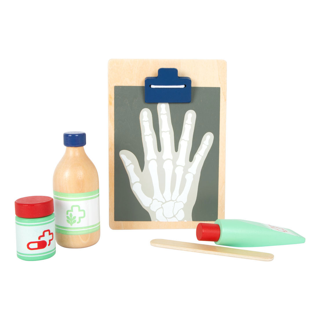 Small Foot-Dokterstas met Houten Dokter Accessoires, 18dlg.