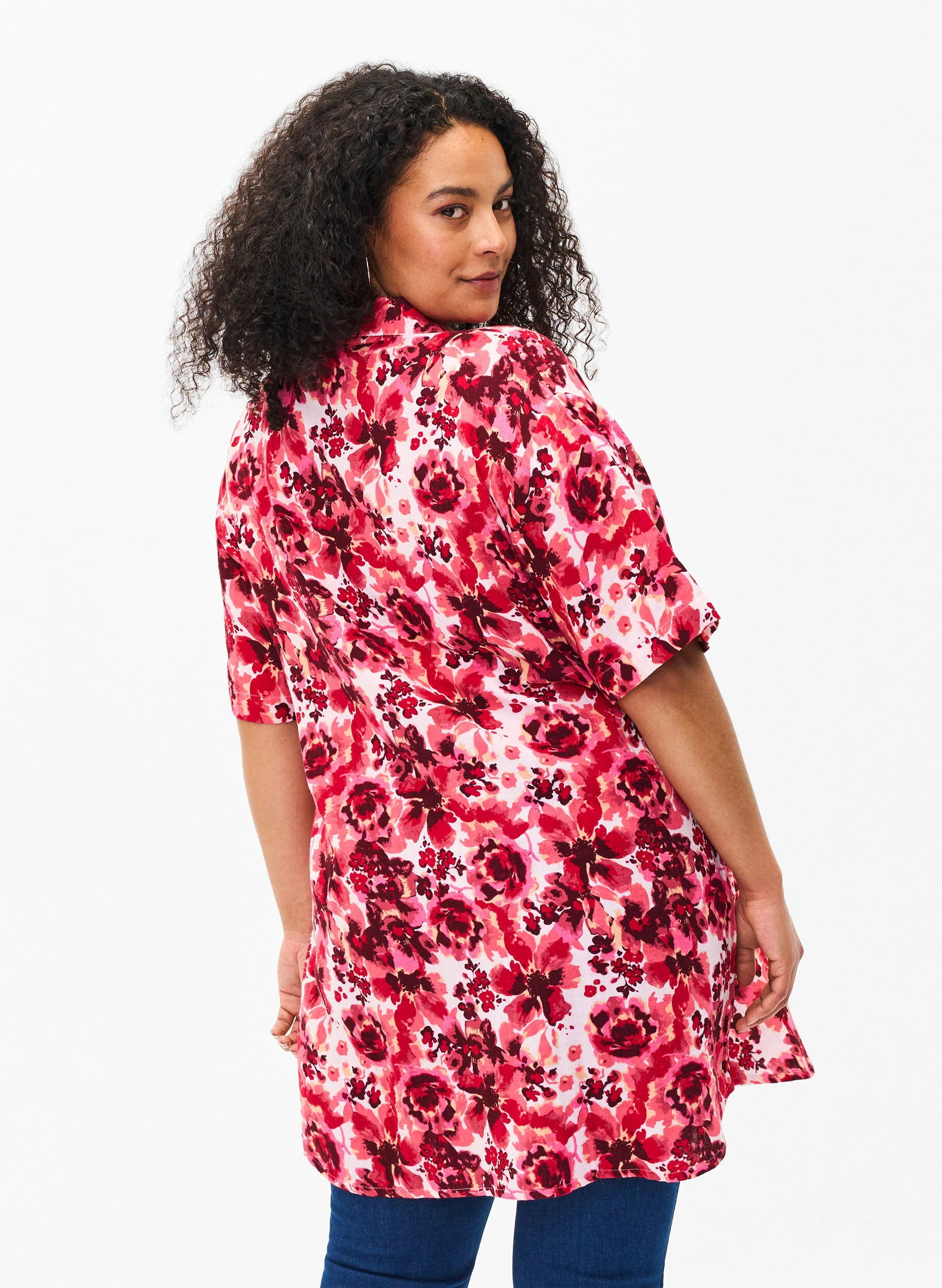 Lang skjorte med all-over print