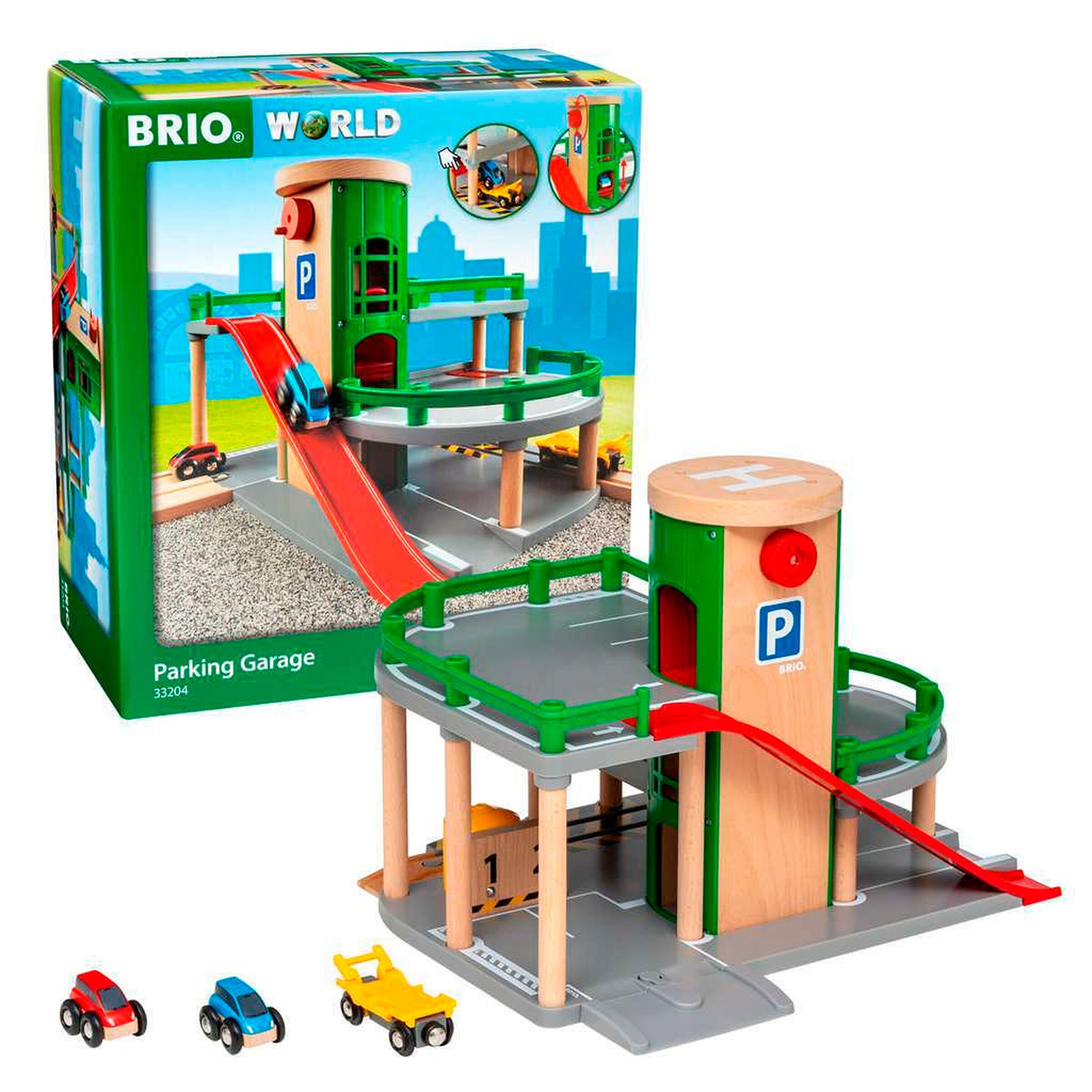 BRIO Parkhaus, Straßen & Schienen