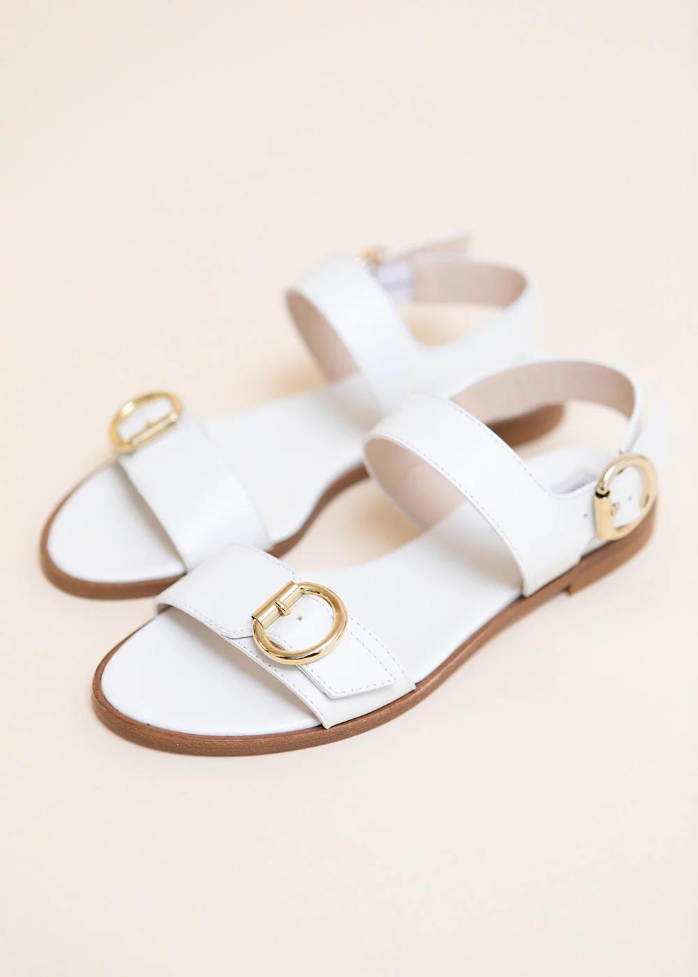 SANDALE LAKANAL CUIR BLANC