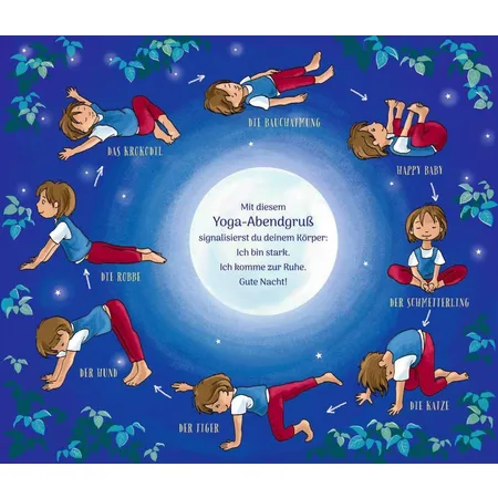 Coppenrath Verlag Schlafanzug-Yoga - Kinderyoga-Bilderbuch mit Poster