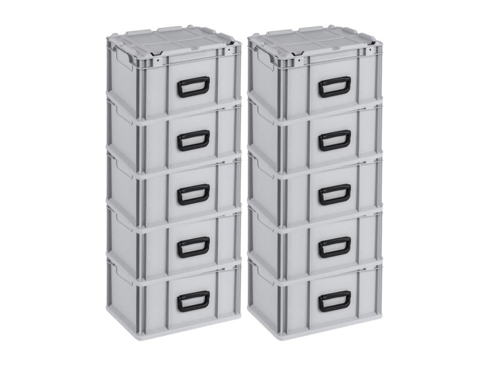 PROREGAL Eurobox NextGen Draagbaar HxBxD 23,5 x 30 x 40 cm 20 Liter Euro Container Transportbox Stapelcontainer
