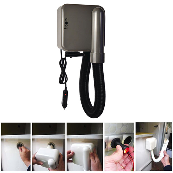 Sèche cheveux mural 12V pour chauffage Webasto et Truma