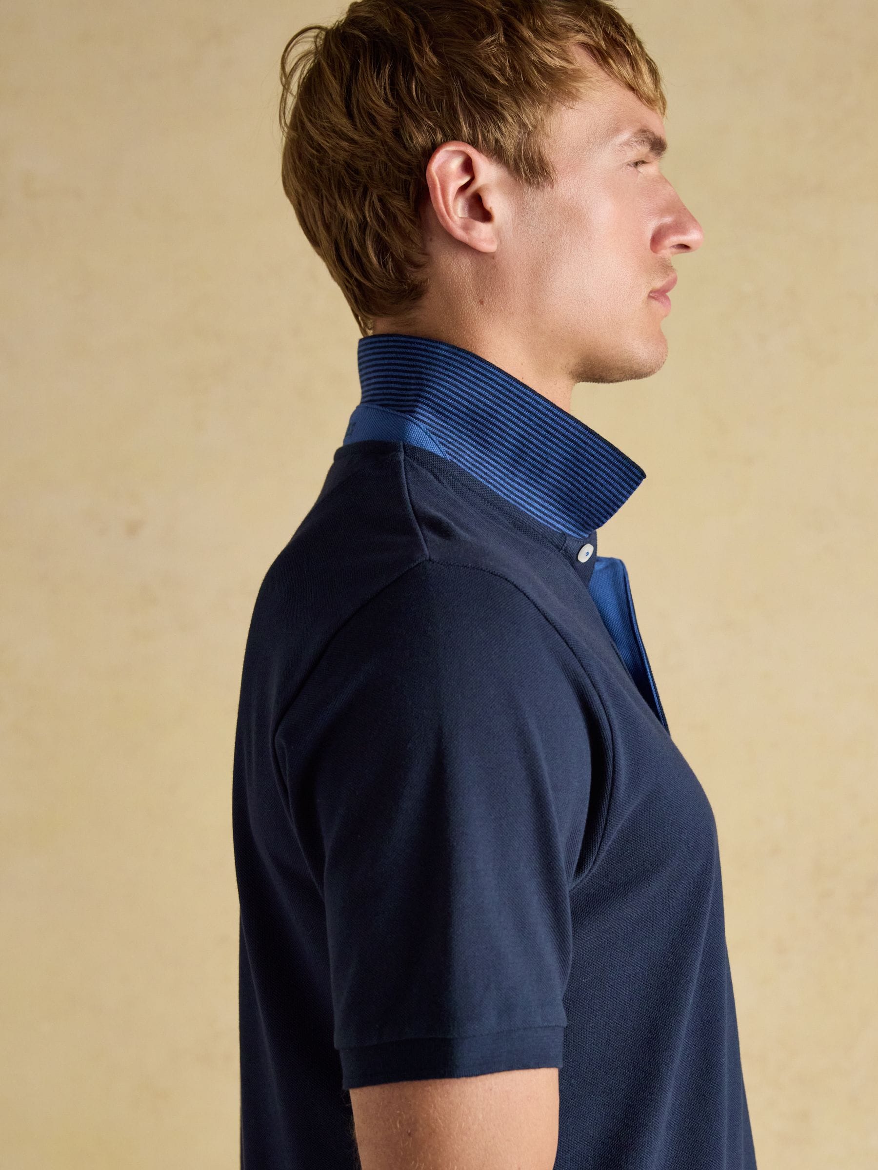 Marineblauw - Joules Woody pigué poloshirt van katoen