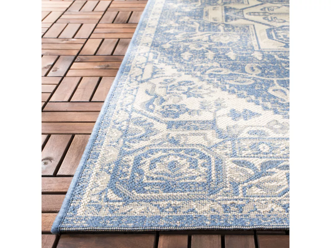 Tapis Cream & Blue 122 X 183 cm - Elba